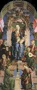 Cosimo Tura virgin and child enthroned France oil painting artist